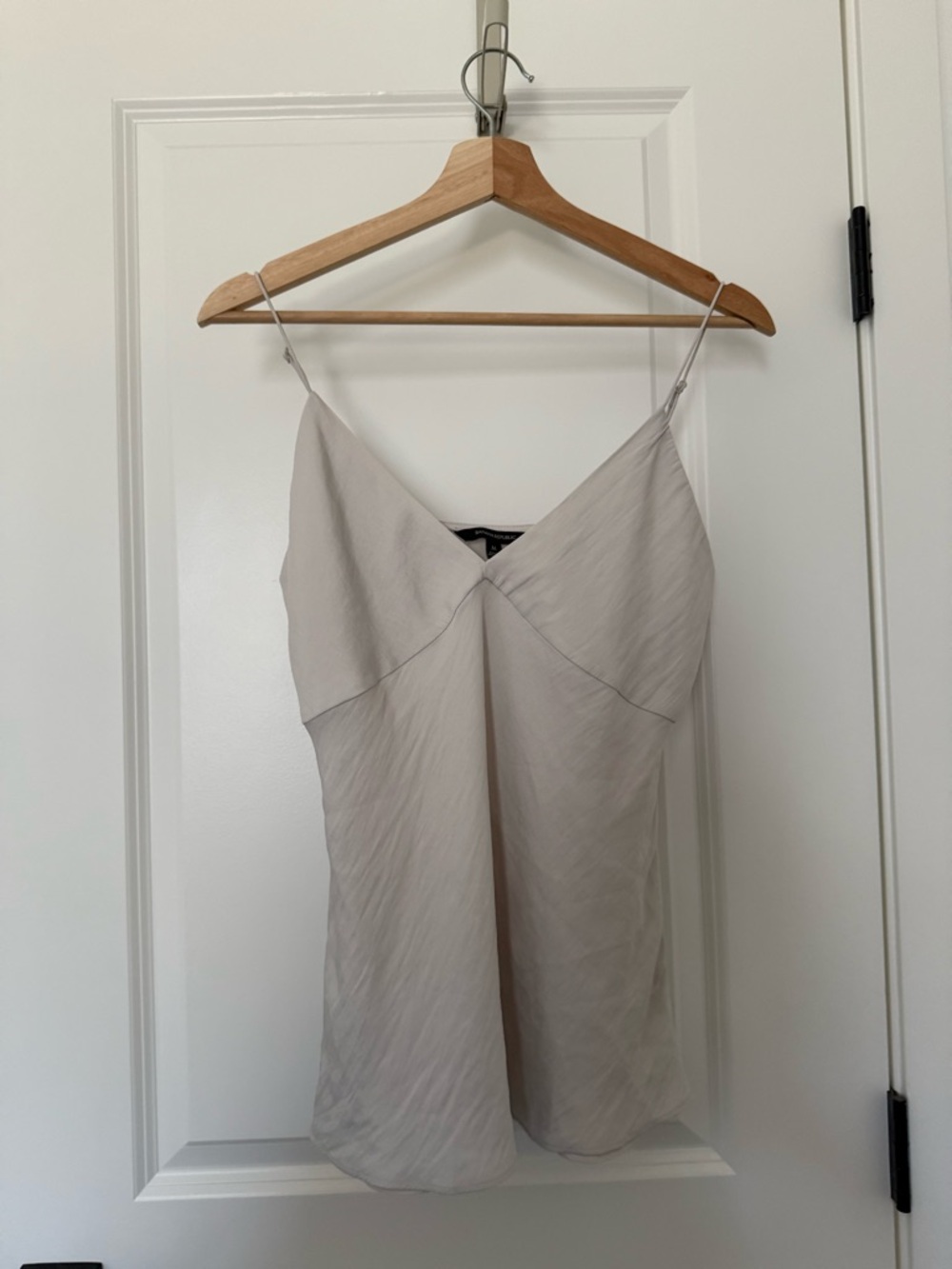 Banana Republic Cream V-Neck Satin bias cut Cami